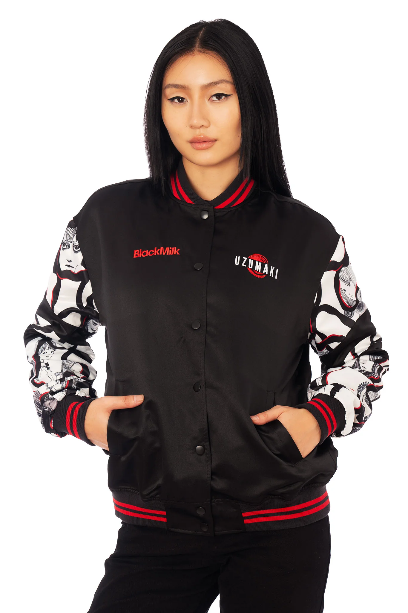 Uzumaki Satin Varsity Jacket - Image 4