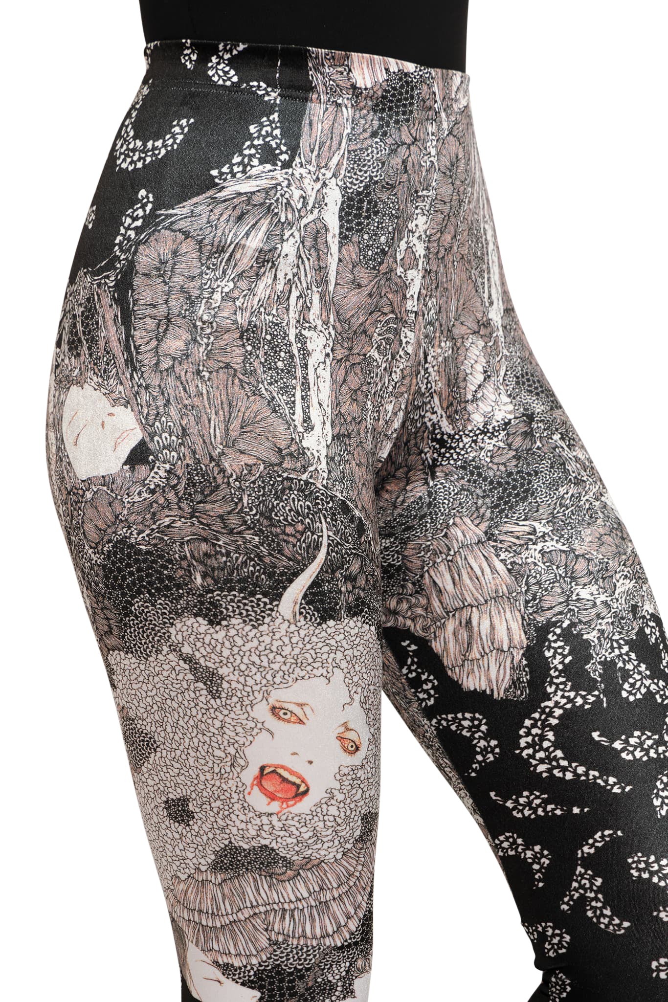 Vampire Spellbound Velvet High Waisted Leggings - Image 3