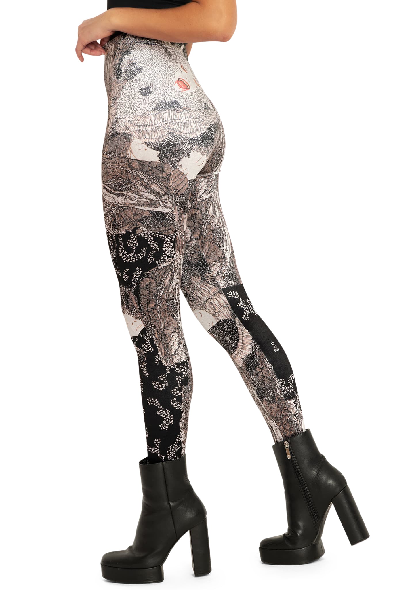 Vampire Spellbound Velvet High Waisted Leggings - Image 4