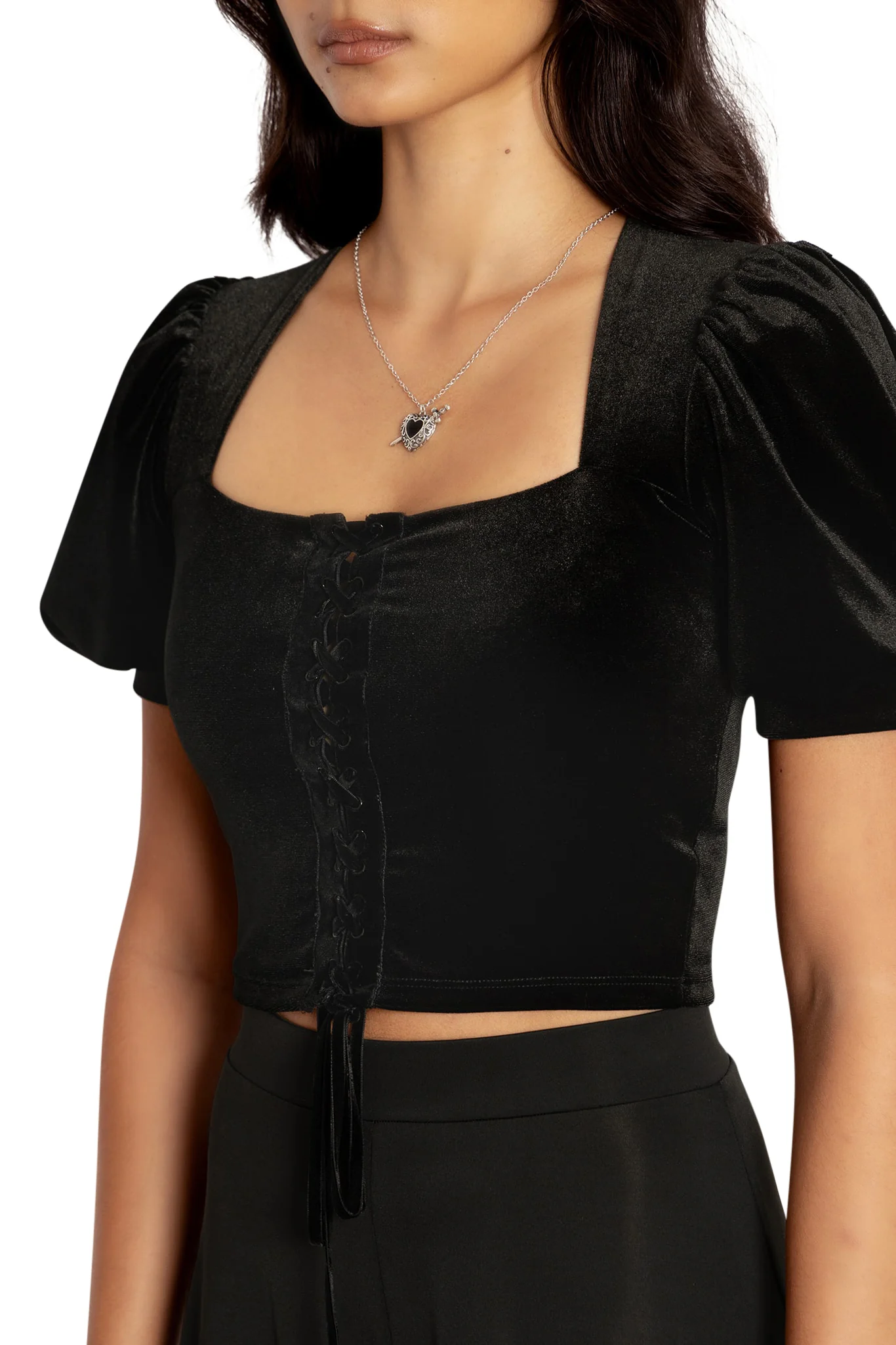 Velvet Black Renaissance Top - Image 3