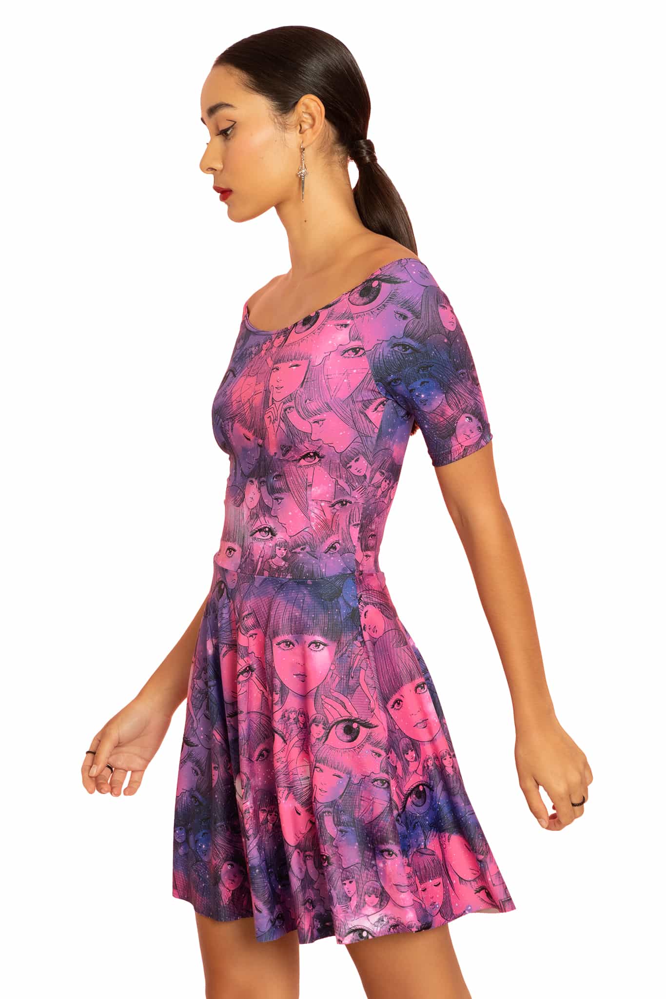 Venus In The Blind Spot Off The Shoulder Skater Dress - Image 5