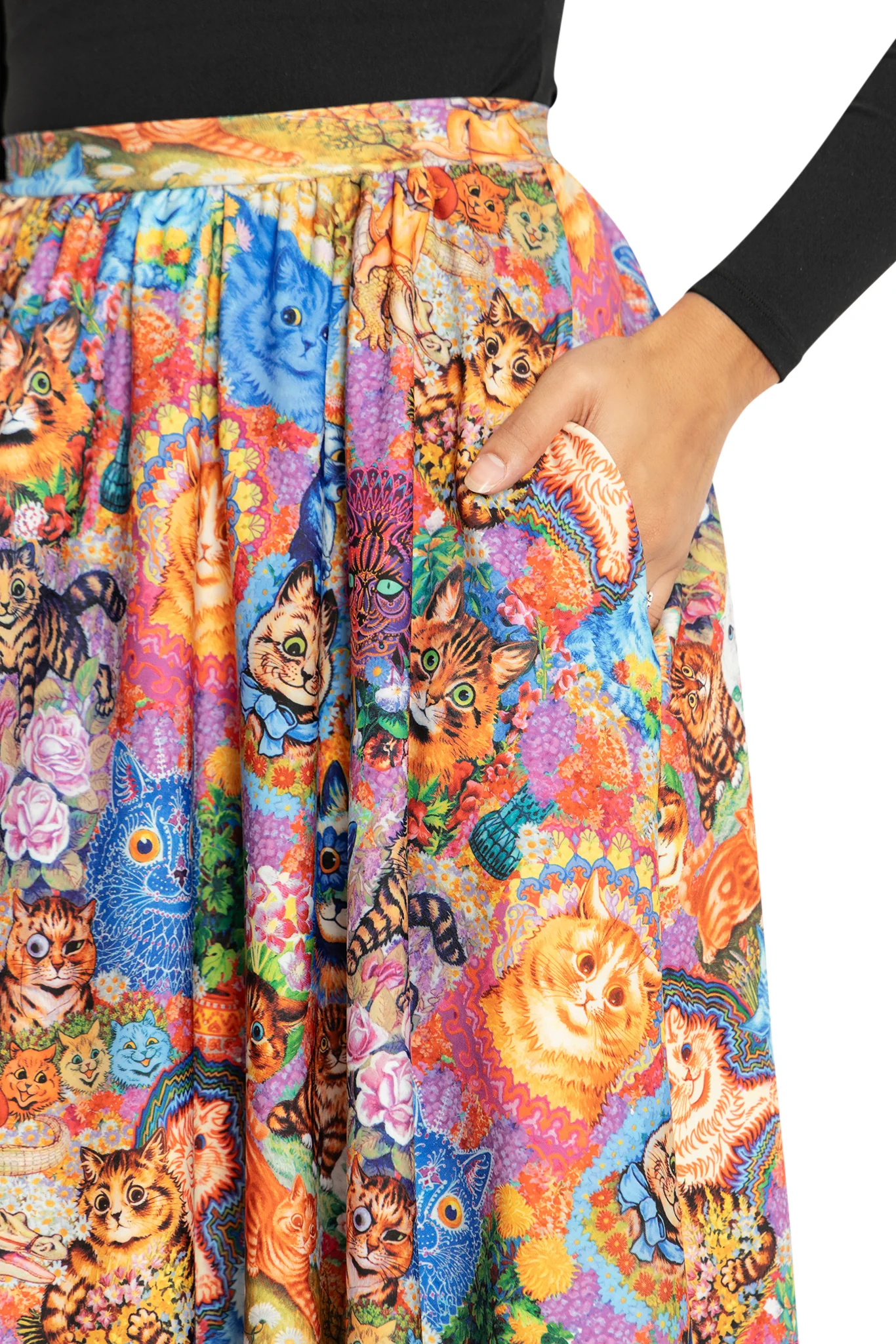 Wain's Cats Pocket Midi Skirt - Image 3