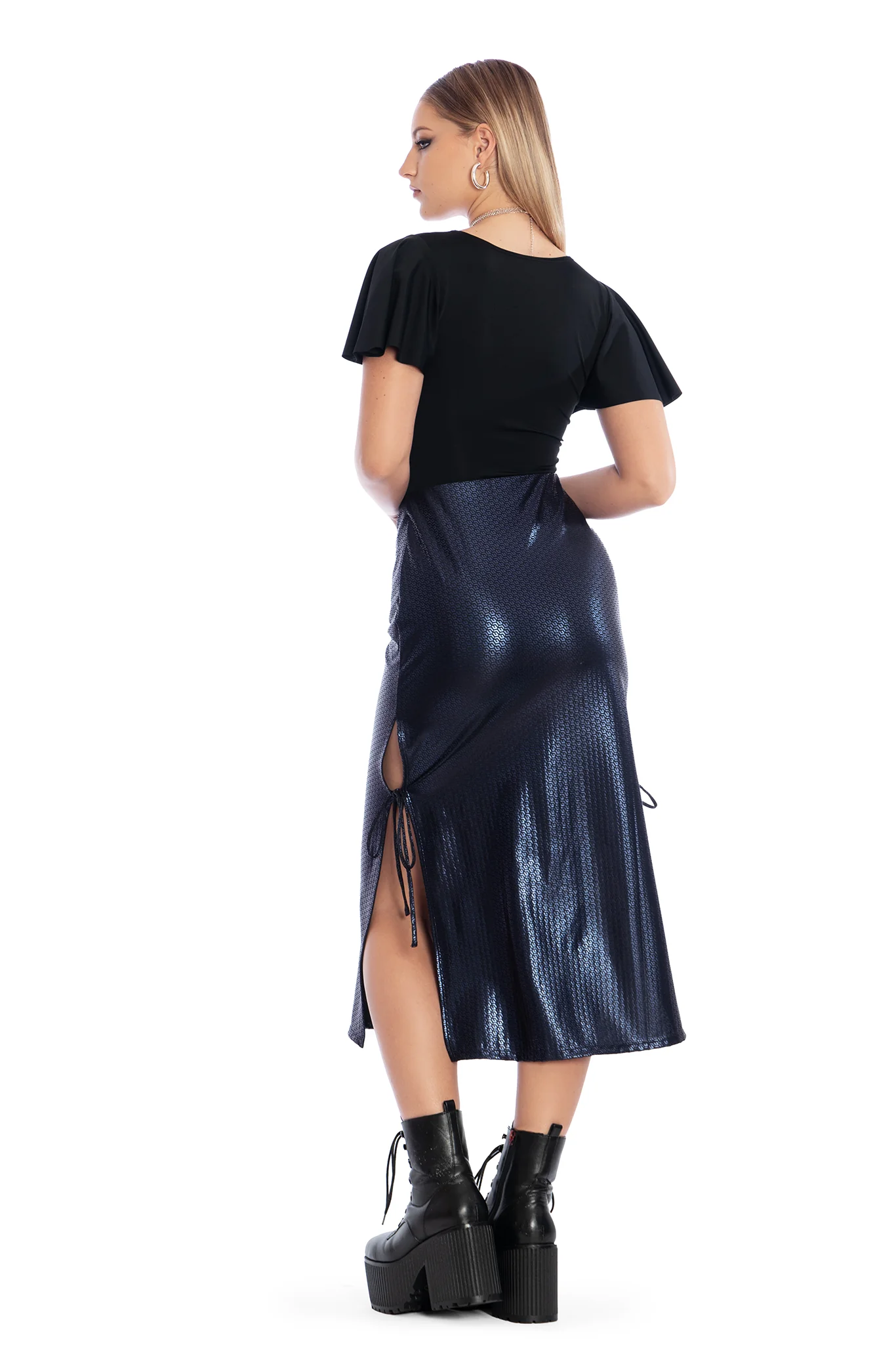 Water Warrior Side Split Midaxi Tube Skirt - Image 2