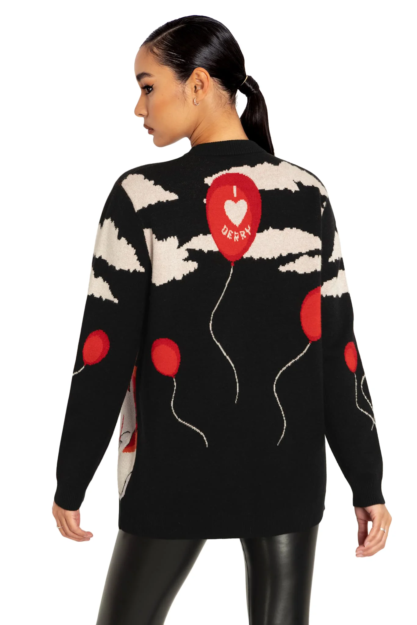 We All Float Down Here Oversized Knit Sweater - Image 2