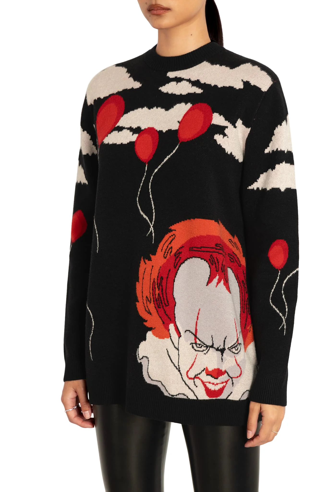 We All Float Down Here Oversized Knit Sweater - Image 3