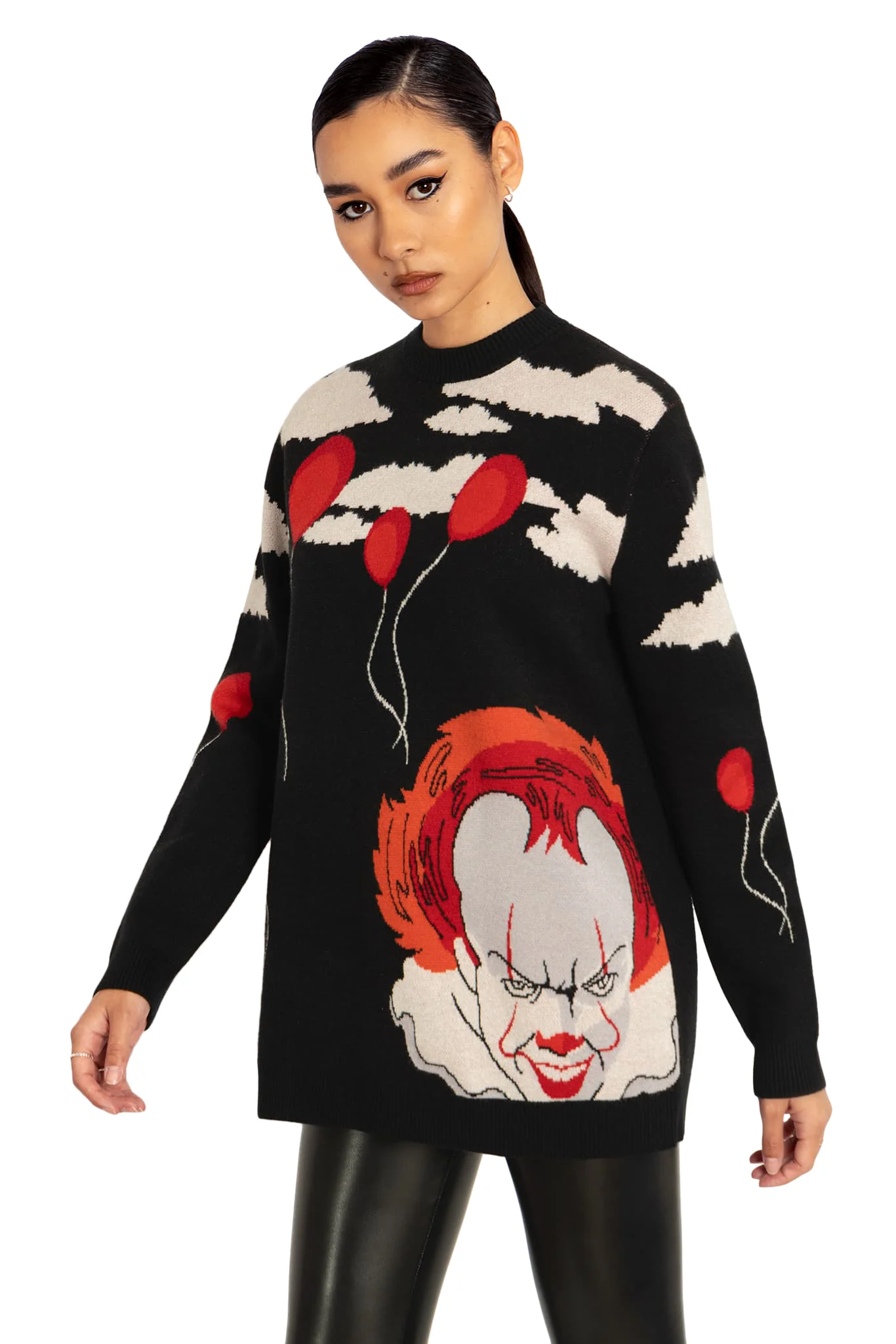 We All Float Down Here Oversized Knit Sweater - Image 7
