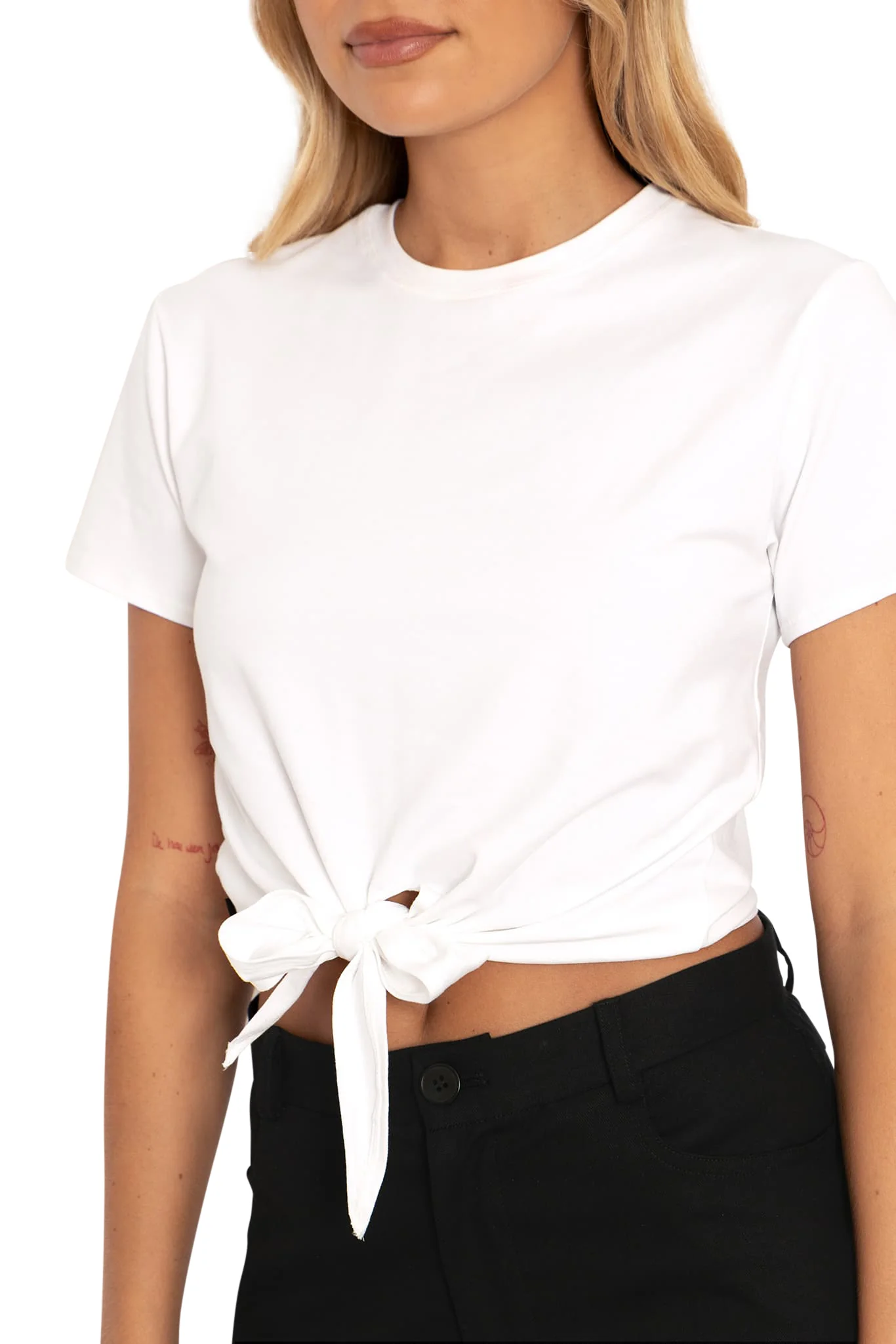 White Tie Front Tee - Image 4