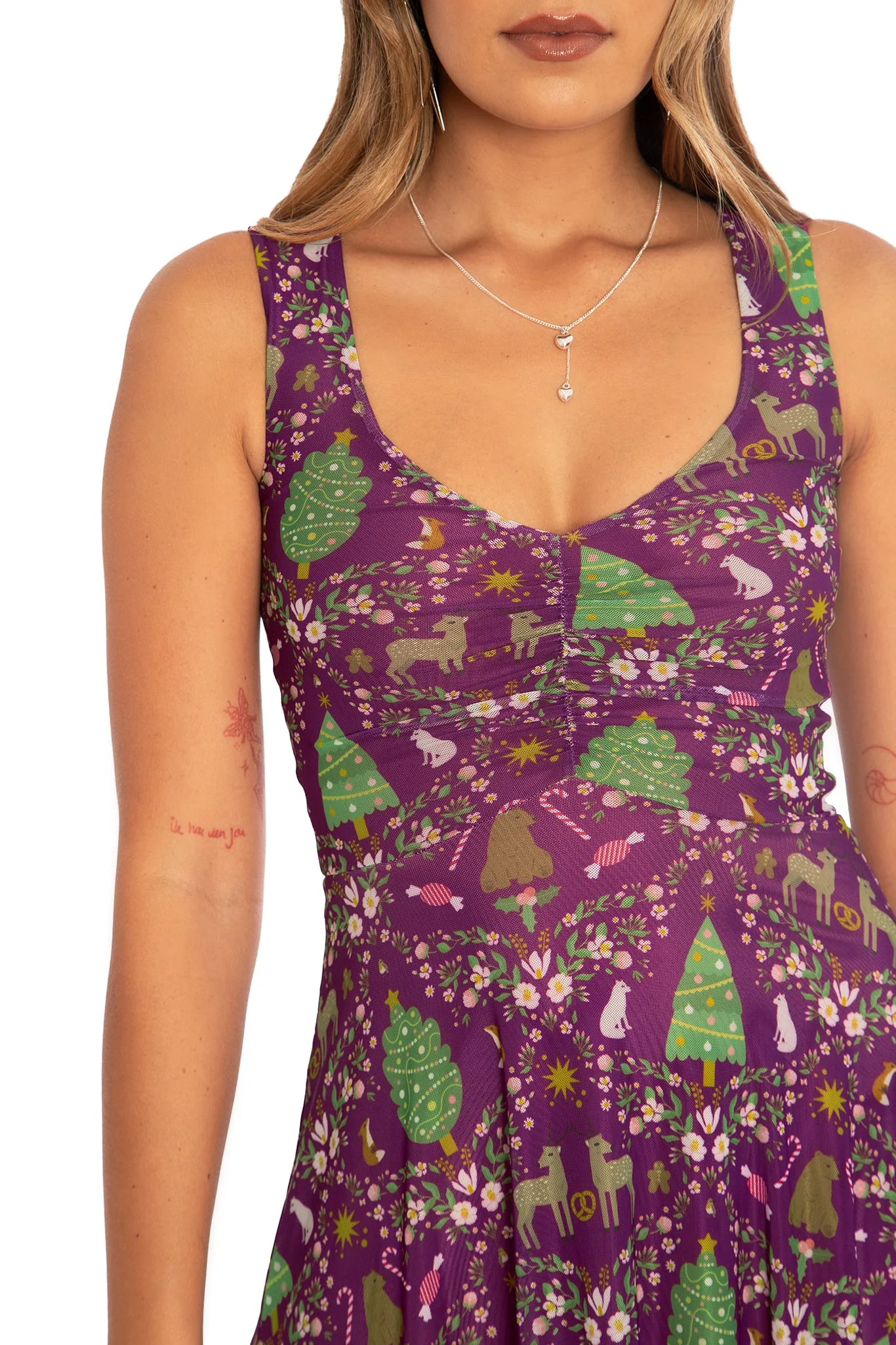 Wild Christmas Sweetheart Empire Longline Dress - Image 4