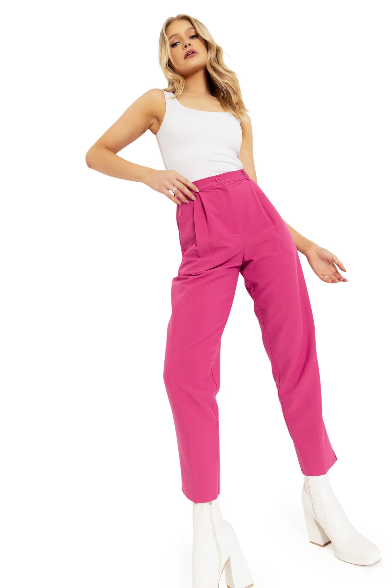 Women In Fuchsia Pants - Image 6